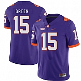 Clemson Tigers 15 T.J. Green Purple Nike College Football Jersey Dzhi,baseball caps,new era cap wholesale,wholesale hats